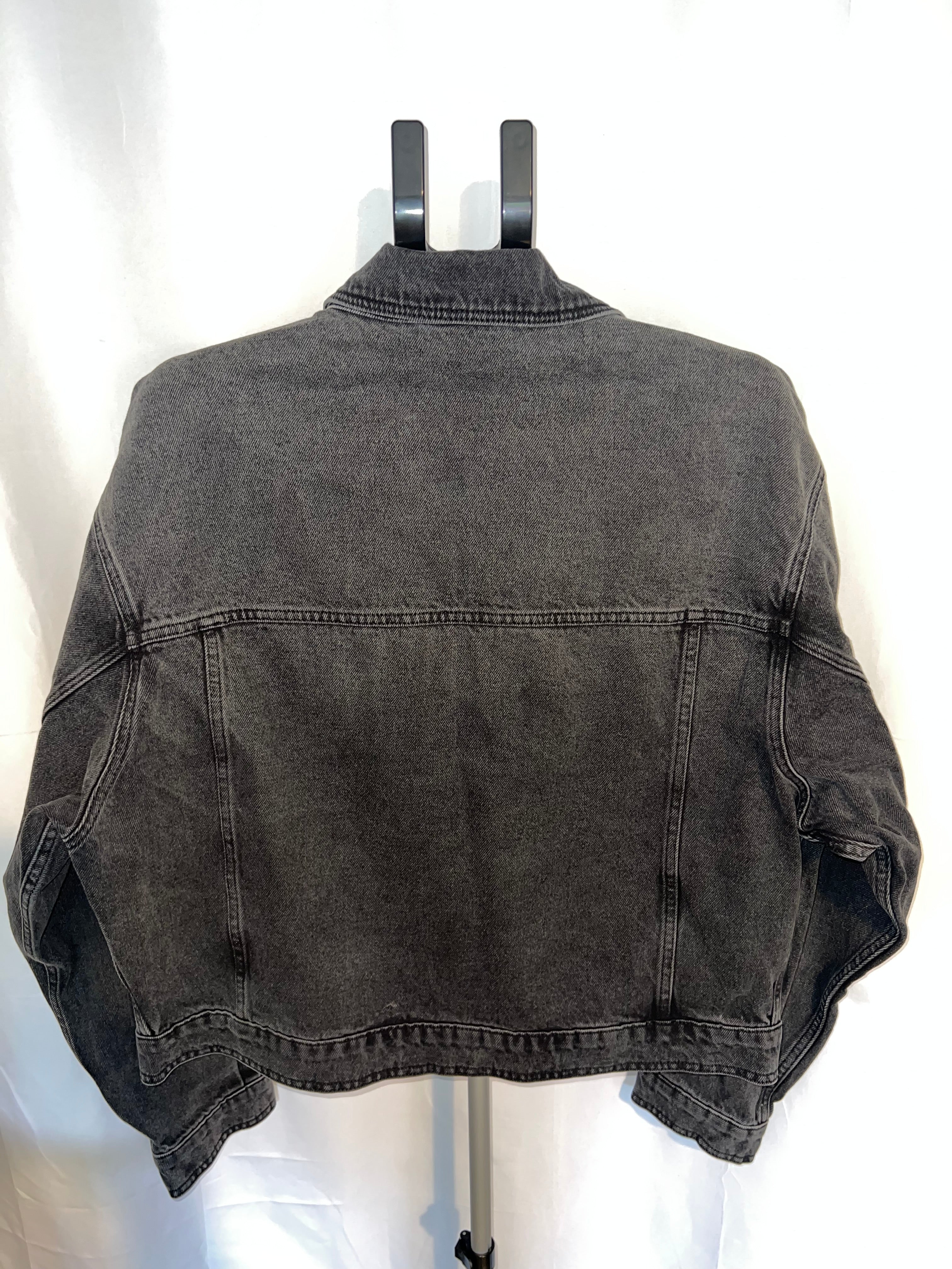 ASOS DESIGN Washed Black Denim Jacket – Size L