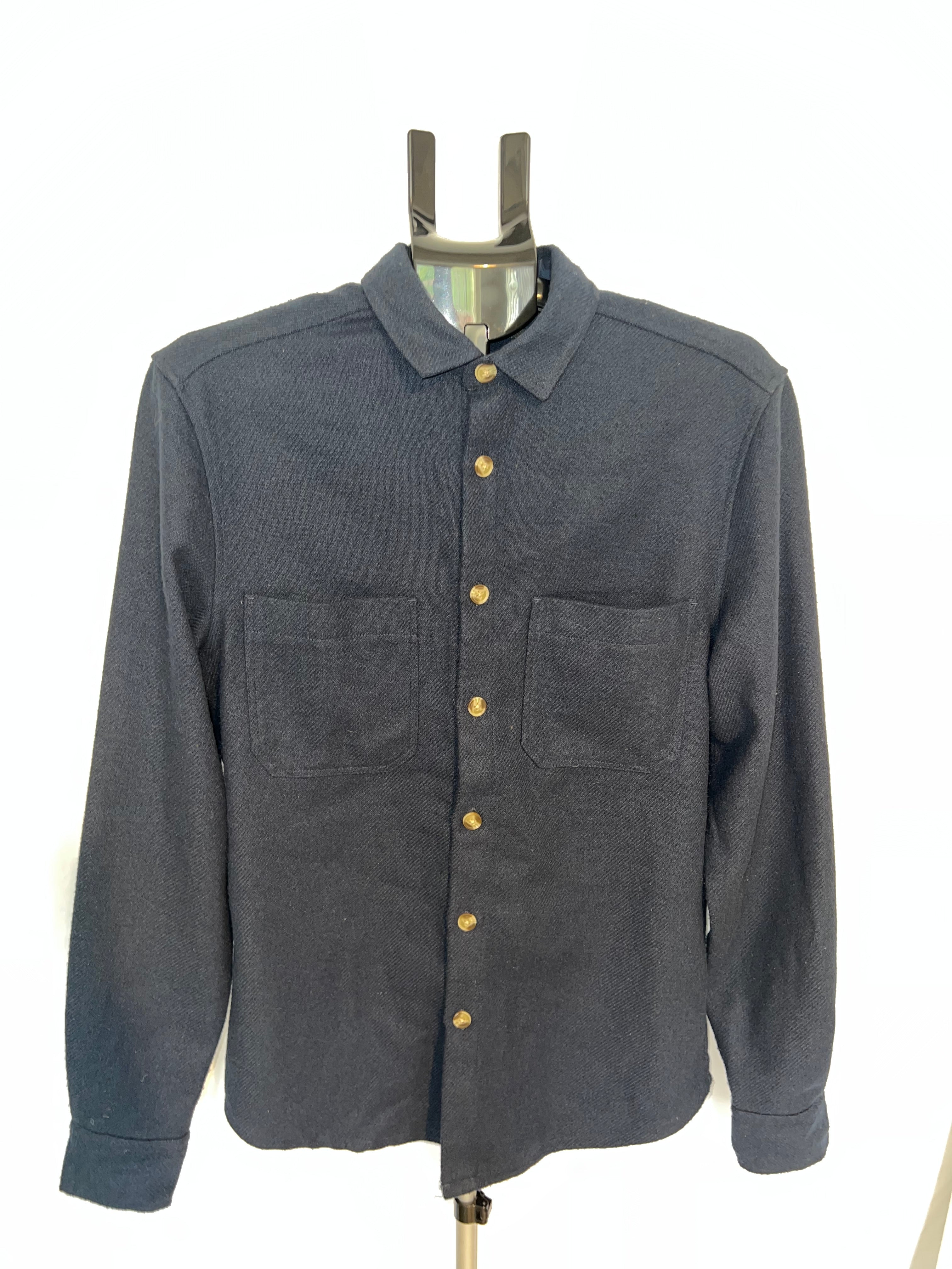 ASOS DESIGN Men’s Textured Navy Overshirt / Shacket – Size S