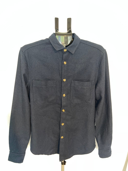 ASOS DESIGN Men’s Textured Navy Overshirt / Shacket – Size S