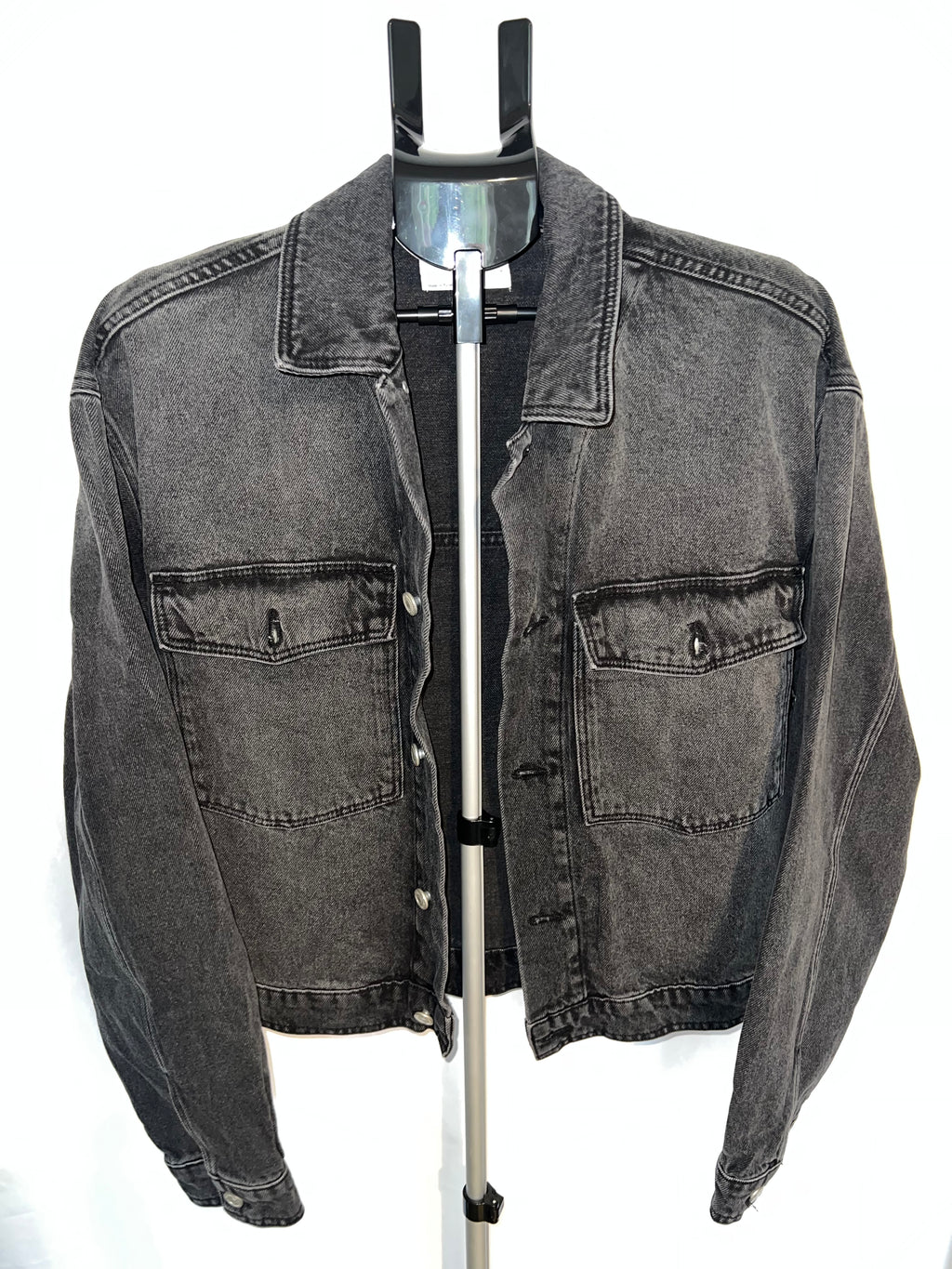 ASOS DESIGN Washed Black Denim Jacket – Size L