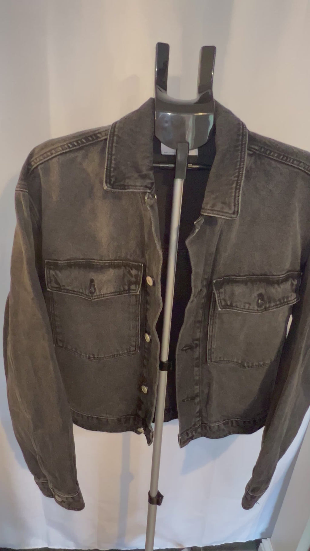 ASOS DESIGN Washed Black Denim Jacket – Size L